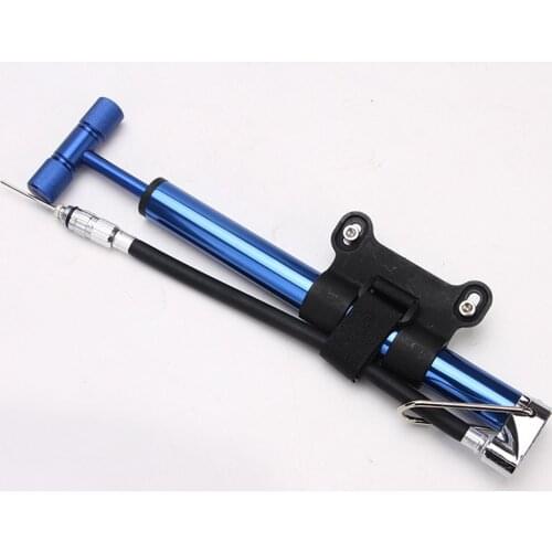 Car-mounted Portable Aluminum Alloy Bicycle Mountain Bike High Pressure Pump Invisible Nozzle Inflator four colors