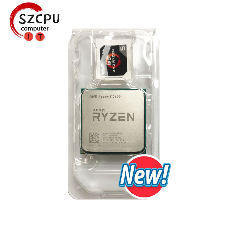AMD Ryzen 5 2600 R5 2600 3.4 GHz Six-Core Twelve-Thread CPU Processor YD2600BBM6IAF Socket AM4
