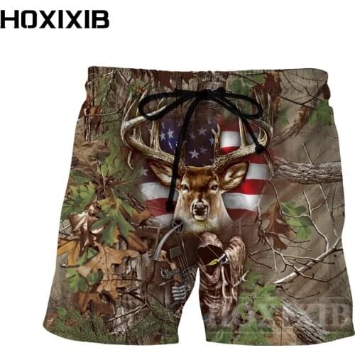 HOXIXIB Wild Animals Fox Pants Pheasant Hunter 3D Print Field Hunting Men Shorts Women Entertainment Cute Pigeon Wolf Sweatpants