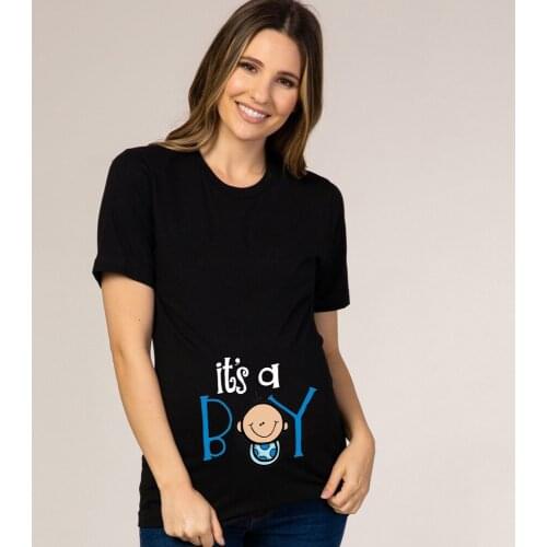 Funny Its a Boy maternity Plus Size Tee Tops Short Sleeve Summer Pregnant Maternity T-shirt Casual Pregnancy Tshirt Clothes