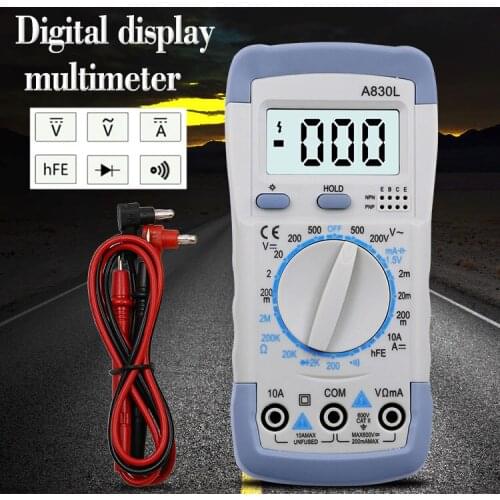 Volt Tester Multimeter Portable LCD Digital Multimeter Current Ohmmeter 1PC A830L Multitester DC Voltage Multimeter