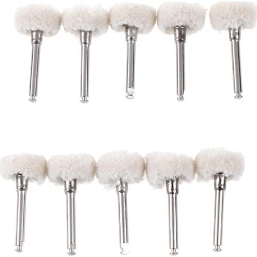 Wool Cotton Polishing Pad Brushes Dental Polishing Wheel Rotary Tools 10Pcs/Set