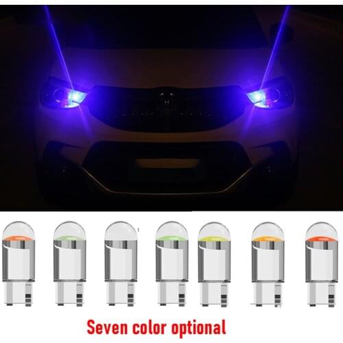 2PCS W5W Led T10 Car Light COB Glass 6000K White Auto Automobiles License Plate Lamp Led Dome Read DRL Bulb Style 12V