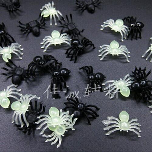 20PCS Plastic Black Spider Trick Toy Halloween Haunted House Prop Decorations Christmas Childrens Day Gift