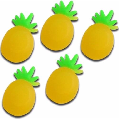 20Pcs Yellow Silicon Pineapple Decoration Crafts Kawaii Cute Flatback Cabochon Embellishments For Scrapbooking DIY Accessories