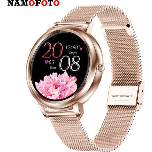 2020 Smart Watch Touch Screen Women Smartwatch For Girls Ladies Pedometer Heart Rate Sleep Tracker Compatible With Android IOS