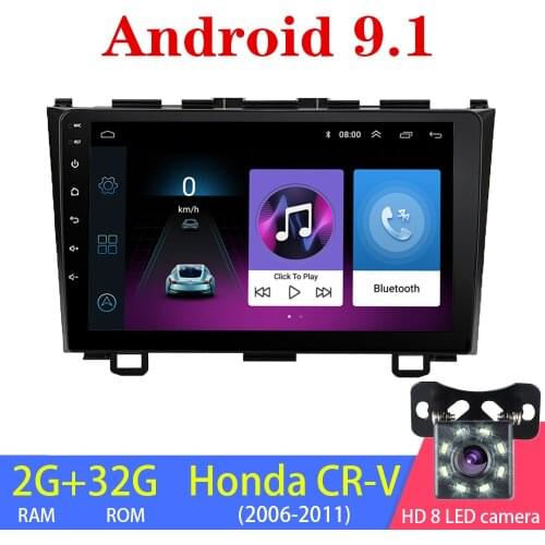 2Din Android 9.0 Head Unit CarPlay Car Radio Multimedia Video Player for Honda CRV CR-V 3 RE 2006-2011 Navigation GPS DVD