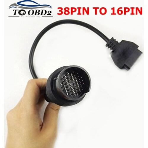 Truck Adapter For IVECO 38Pin to 16Pin OBD/OBD2 Female Connector Diagnostic tool Cable for IVECO 38 Pin to 16Pin female Cable