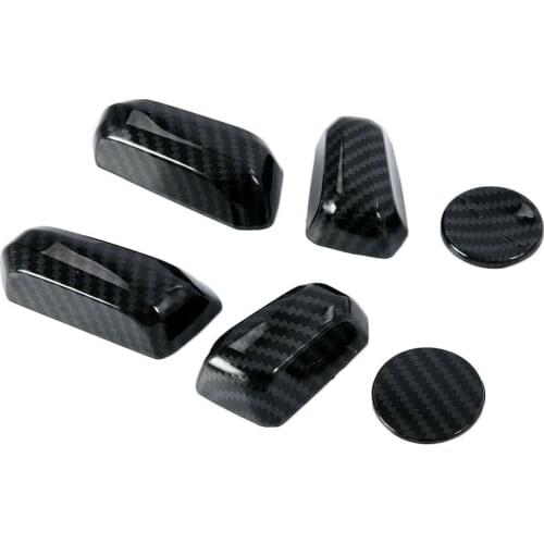 Carbon Fiber Accessories Fit For Lexus ES350 ES300h 2019 2020 2021 Car Seat Button Adjustable Cover Trim