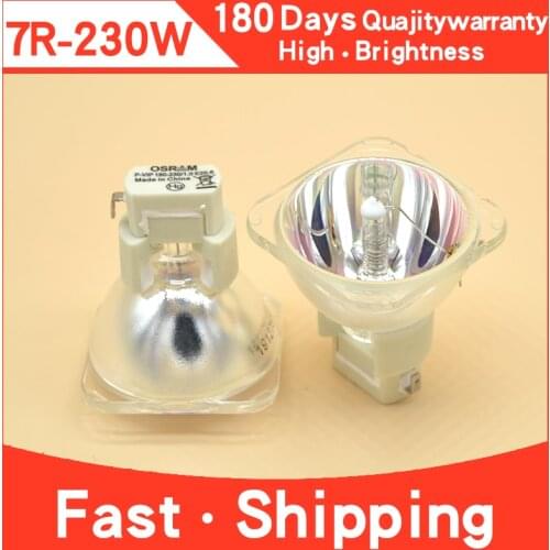Free shipping Hot Sales 1PCS P-VIP 180-230W E20.6 7R lamps Metal Halide Lamp moving beam lamp 230 beam 230 Made In China