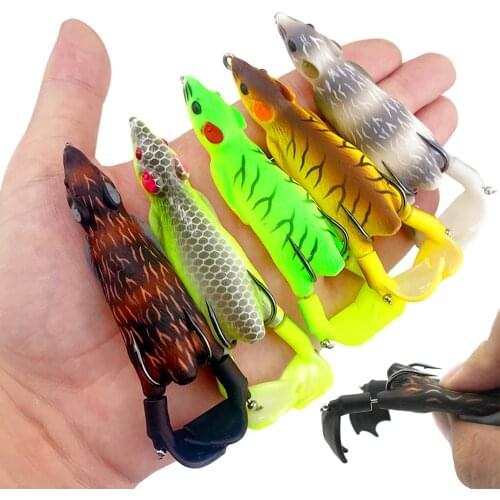 Whopper Plopper Bionic Bait 95mm/11.8g Simulation Mouse Fishing Lure Soft Crank Bait Minnow Fishing Lure
