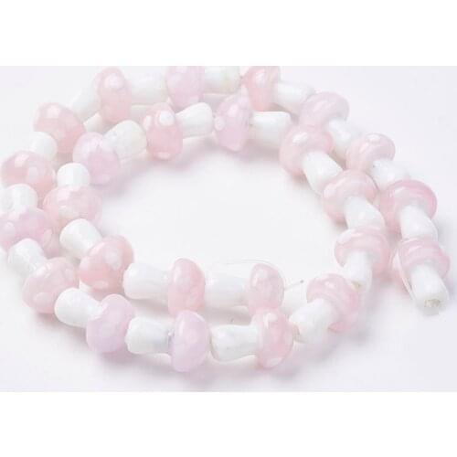 1 Strand Handmade Lampwork Mushroom Beads Strands For DIY Bracelet Necklace jewelry making Accessories Decor