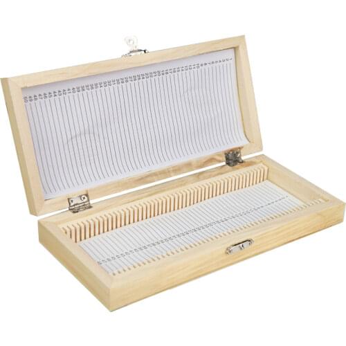 Professional Microscope Slides Box Case Wooden Container Storage Holder for 50 PCS Microscope Slides