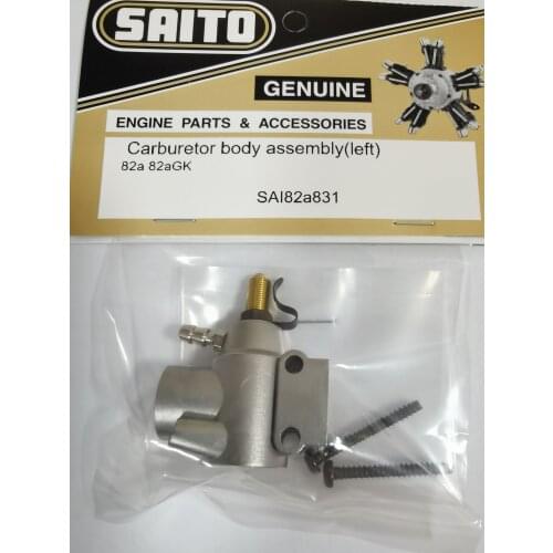 Rc Saito Engines Parts Four-Stroke Engine CARBURETOR BODY ASSEMBLY, LEFT: AB, AC SAI82A831