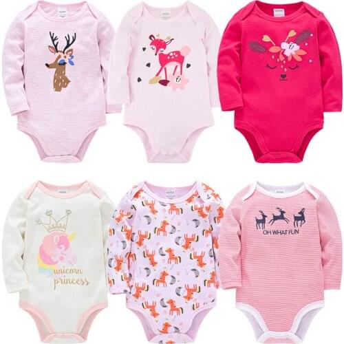 Baby Girl Clothing 6pcs/Lot Newborn Romper Jumpsuit Full Sleeve Cotton Toddler Boy Clothes Infant New Born Set Combi Pyjama Bebe