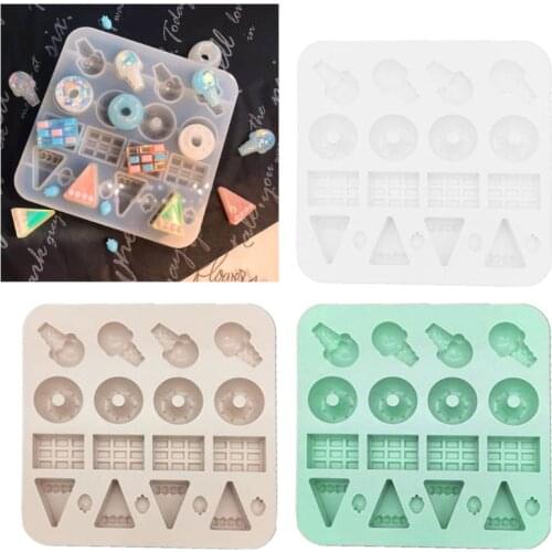 Simulated Food Doughnut Mold Resin Casting Pendant Earrings DIY Jewelry Tools