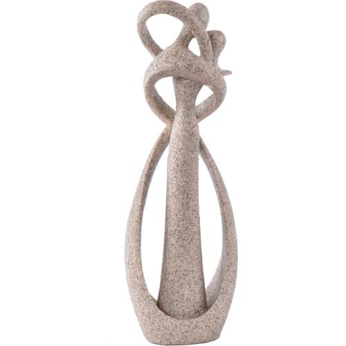 Generic Sandstone Abstract Carving Lover Statue Sculpture Hand Carved Figurine Decor