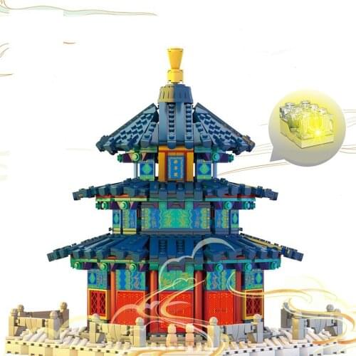 KAZI KY2001 1736pcs The TEMPLE OF HEAVEN OF BEIJING Worlds Great Architecture Building Blocks Bricks Toys For Cheldren