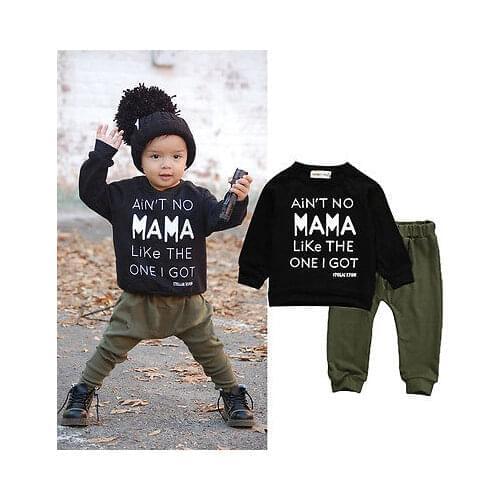 2pcs!!Newborn Toddler Infant Kid Baby Boy Autumn Winter Clothes Letter Long Sleeve T-shirt Tee+Long Pants Outfits Set 0-3Y