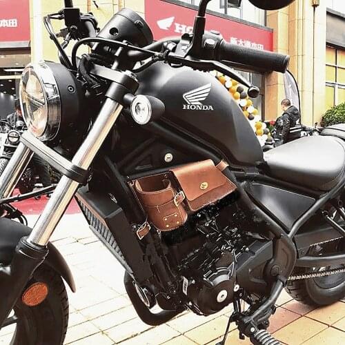 Left&Right Fairing Black Saddle Bags For Honda 2017-2021 Rebel CMX 300 500&ABS Models