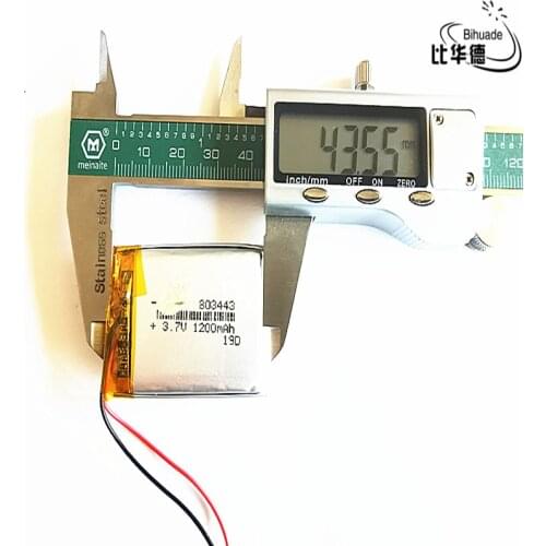 Liter energy battery Good Qulity 3.7V,1200mAH 803443 Polymer lithium ion / Li-ion battery for tablet pc BANK,GPS,mp3,mp4