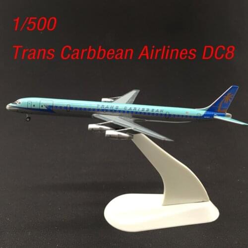 Trans Carbbean Airlines DC8 1:500 Scale DC-8 Alloy Aircraft Planes Airplane Model Diecast Plane Collectible Model Toy 13CM