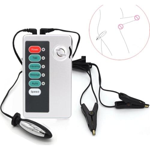 Electric Shock Kit Nipples Stimulator Vaginal Anal Plug Man Prostate massage Electric Stimulator Clitoris SM Sex Toys For Couple