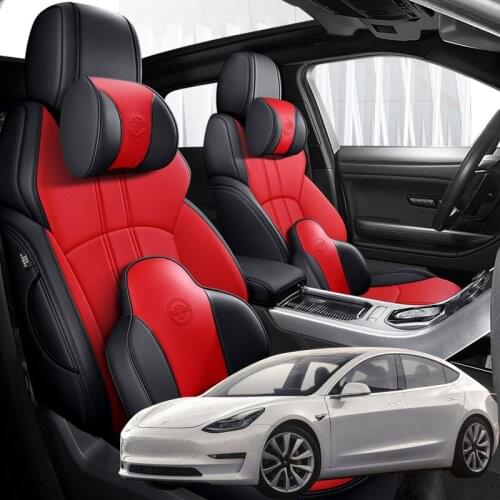 Nappa Leather 5 seats Car seat covers For Tesla Model 3 2019 2020 2021 accessories
