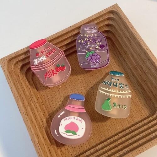 2021 New Girls Cute Cartoon Milk Drink Bottle Shaped Hairpins Kids Sweet Hairpins Barrettes Headband Fashion Hair Accessories