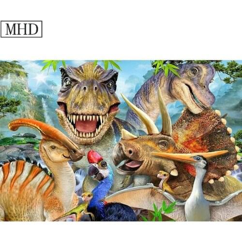 New diy 5D diamond painting kit cartoon dinosaur animal for home decoration square full 3D diamond mosaic embroidery kids gift