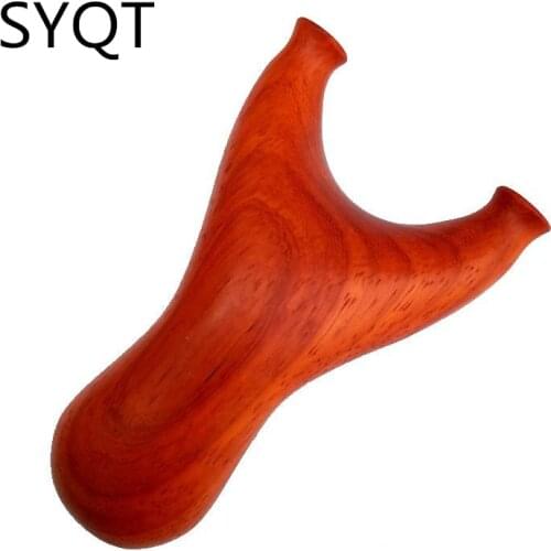 New Red Pear Wooden Slingshot Solid Wood Flat Rubber Band Powerful Bow Crafts Outdoor Hunting Childrens Catapult Toy