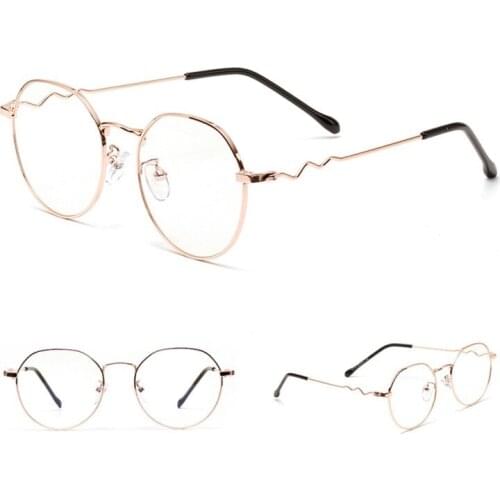 Unisex Blue Light Blocking Glasses Classic Retro Anti-Blue Glasses Light Round Flat Mirror Eyewear