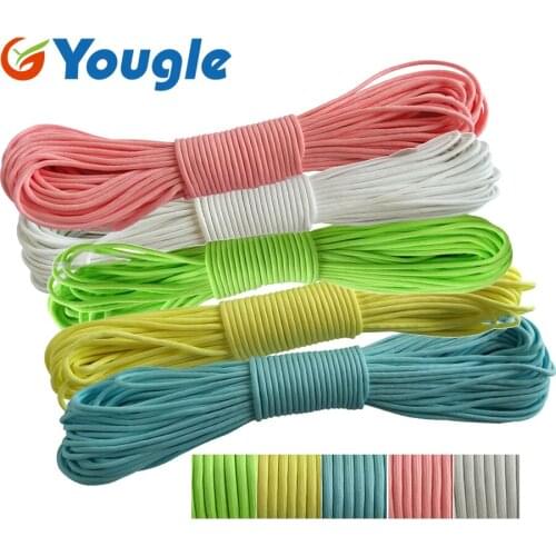 9 Strand Glow In Dark Luminous Paracord 550lb Survival Rope kits Parachute Cord Wear Resistant 100ft 50ft