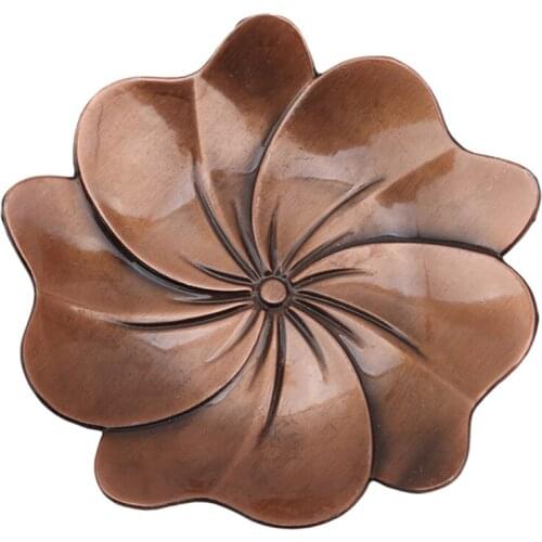 Retro Chinese Style Alloy Teacup Tray Blossom Lotus Lotus Maple Leaf Shape Teacup Mat Coffee Cup Stand Vintage Chinese Coaster