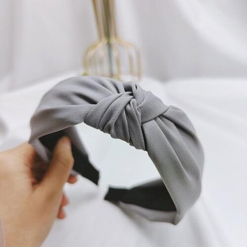 Free shipping womenThick satin cloth knot hairbands girls Solid color headbands ladys headwear hair accessories