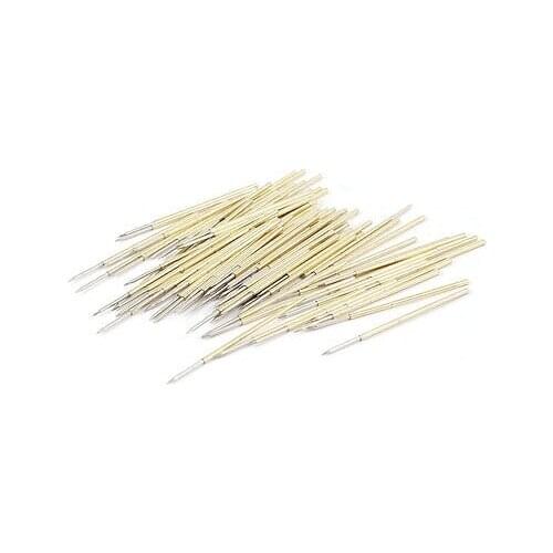 100 Pcs Spring Test Probes Testing Pins 0.74mm Pointed Tip PL75-B1