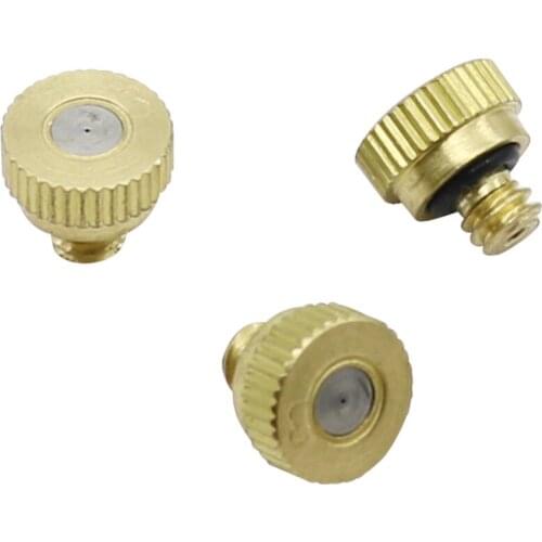 0.2mm-0.5 mm Brass Atomization Nozzle with 4mm Male Thread Garden Irrigation Sprinklers Low Pressure Fogger Nozzle 100 Pcs