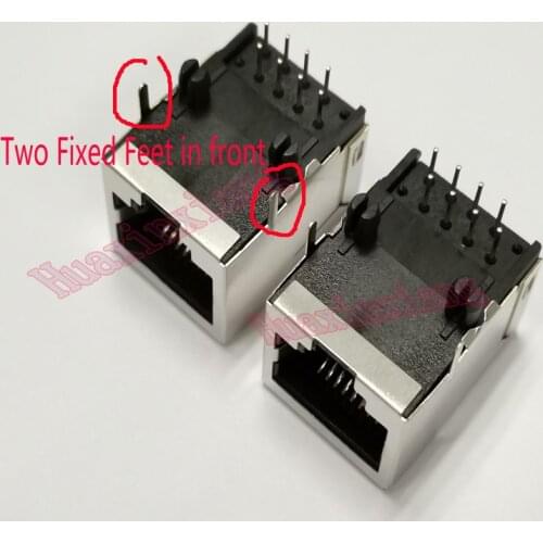 20PCS/Lot Shield RJ45 8P8C Jack Connector No LED 21MM PCB Mount Network Internet Modular