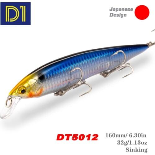D1 Minnow Fishing Lures 120mm 160mm Tungsten beads Wobblers For Seabass Pike Sinking Hard Baits Accessories