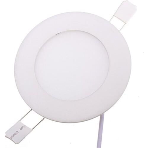 Lowest price! 6W Ultrathin LED Panel Light Recessed Round LED Ceiling Downlight AC85-265V Warm White/White/Cold White DHL Free