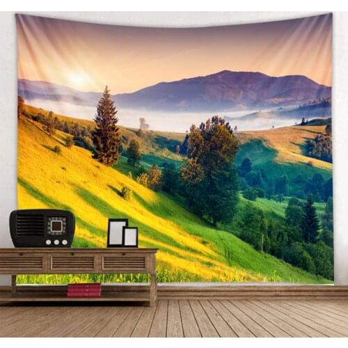 Sunny Forest Landscape Tapestry Hippie Bohemian Wall Tapestry Bedroom Dormitory Wall Decoration Tapestry