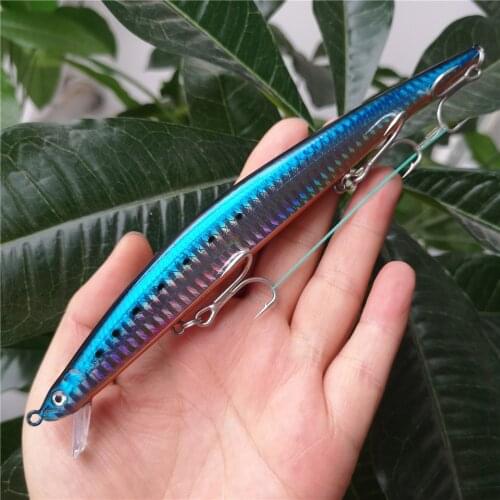 SWOLFY 3pcs 175S Sinking Minnow Longcast Jerkbait Fishing Lure 175mm 30G Off Shore Saltwater Sea Bass Artificial Bait Tackle