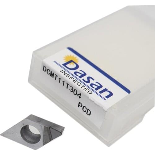 2pcs Lathe Insert DCMT11T304 PCD Inserts Solid Diamond Cutting Tool Tipped Indexable Internal Turning Tool CNC Cutter