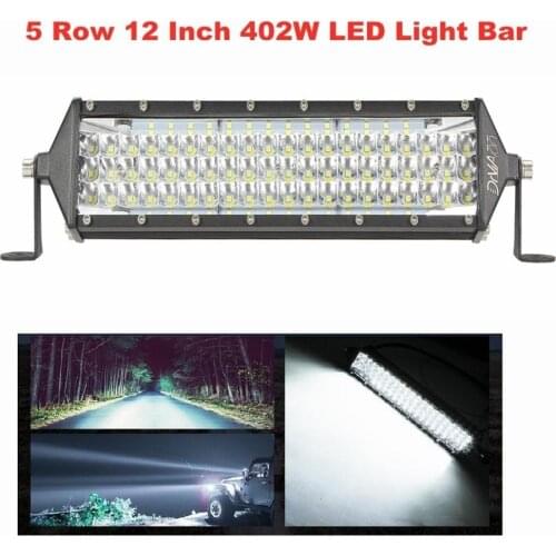 High Power 12Inch 134LED 402W Five-Row LED Light Bar 4x4 led bar offroad light Car Driving Led Work Light Bar Combo Beam 12V 24V