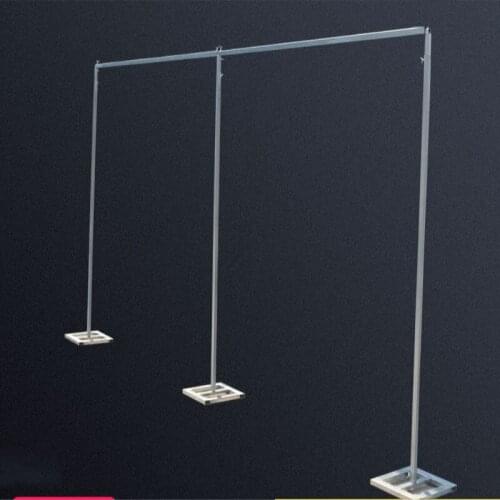 Free Shipping 4m high x 8m wide Wedding Stainless Steel Pipe Wedding Backdrop Stand with expandable Rods Backdrop Frames