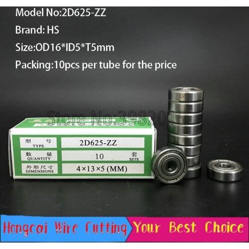 High Quality Hongshan Ball Bearing 625 ID5*OD16*W5mm for Pulley WEDM Machine