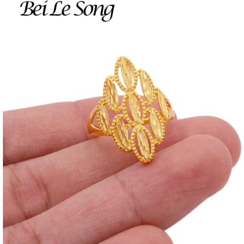 Jewelry couple rings for women resizable ring bridal rings gifts African Dubai French wedding gold color ring wedding jewellery