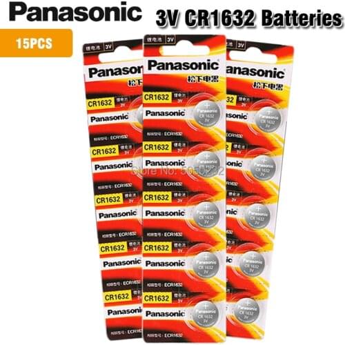 15PCS original brand new battery for PANASONIC cr1632 3v button cell coin batteries for watch computer cr 1632 For Toys Watches