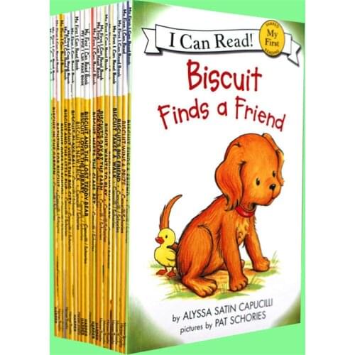 18 books/set Biscuit Series Picture Books I can read Children story book Early Educaction English reading Book for baby