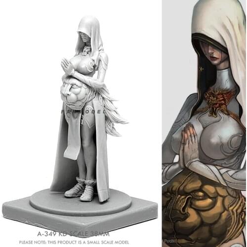 38mm Beauty Soldier model kits DIY figure self-assembled A-349